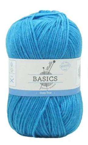 Everyday Malli 100g "Basics" 8-Ply Acrylic Knitting Yarn - Choose Your Colour