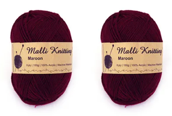 Everyday Malli 100g "Basics" 8-Ply Acrylic Knitting Yarn - Choose Your Colour