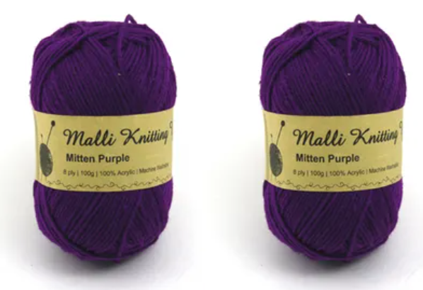 Everyday Malli 100g "Basics" 8-Ply Acrylic Knitting Yarn - Choose Your Colour
