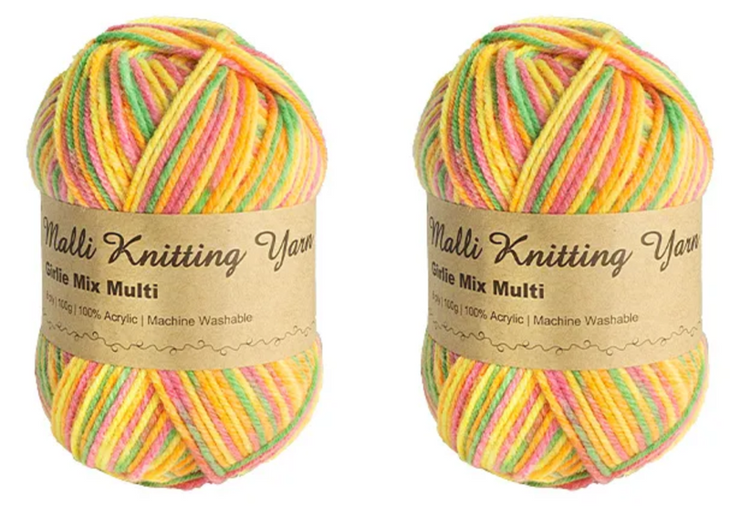 Everyday Malli 100g "Prints" Acrylic Knitting Yarn - Choose Your Colour