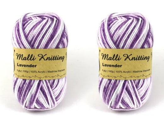 Everyday Malli 100g "Prints" Acrylic Knitting Yarn - Choose Your Colour