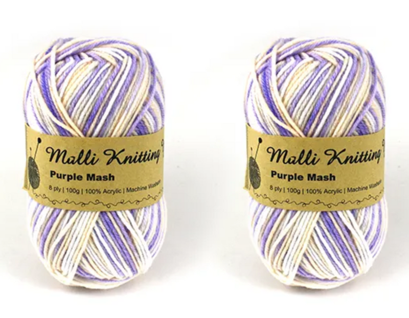 Everyday Malli 100g "Prints" Acrylic Knitting Yarn - Choose Your Colour