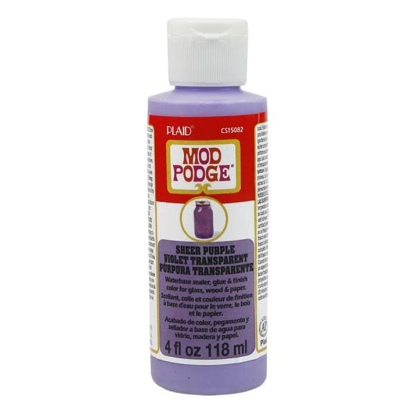 MOD PODGE 'SHEER WATERBASE SEALER' (Choose from 6 Colours) Glass