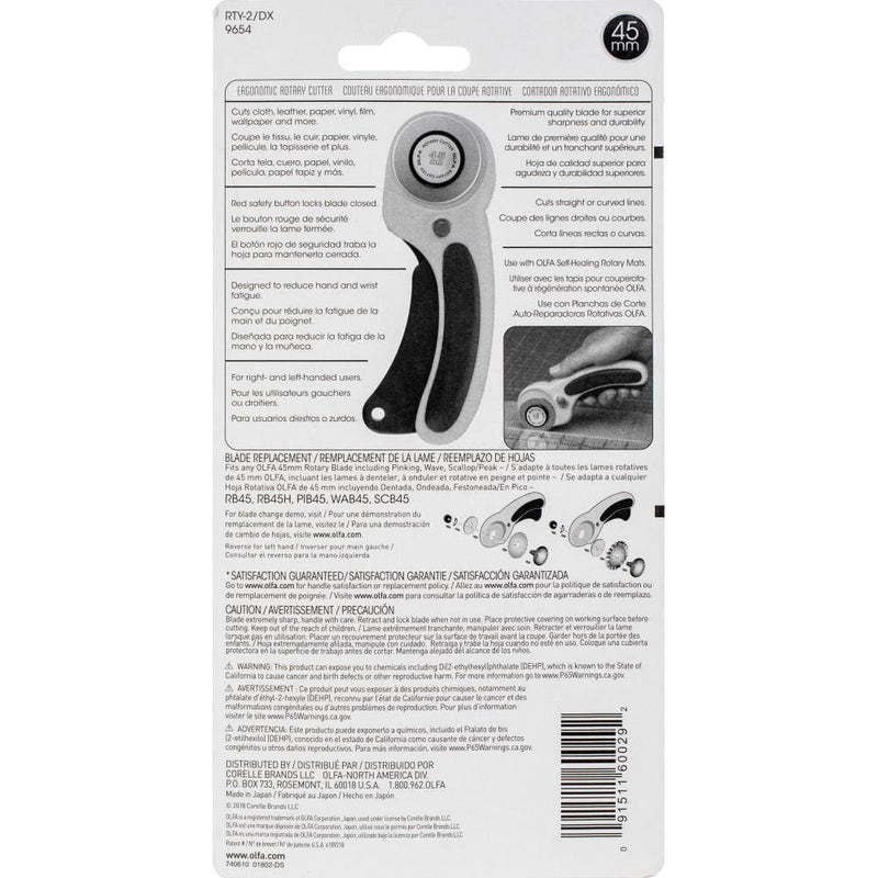 OLFA Ergonomic Rotary Cutter - 45mm Medium