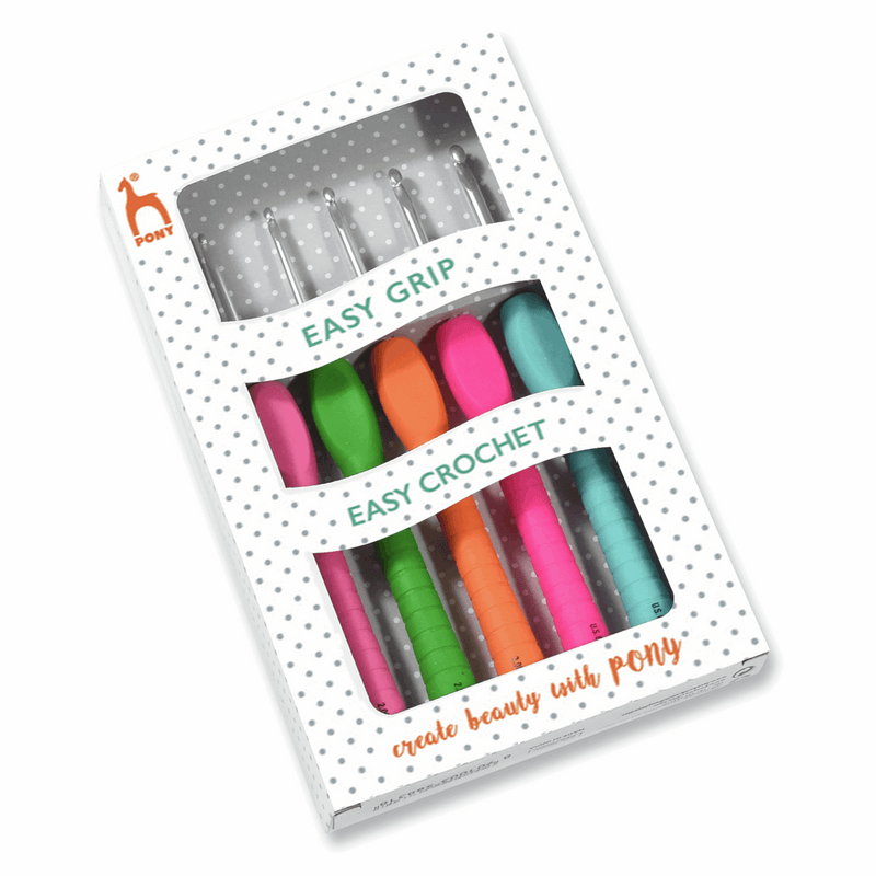 Pony Easy Grip Crochet Hooks - Set of 5 (2.00 - 4.00mm)