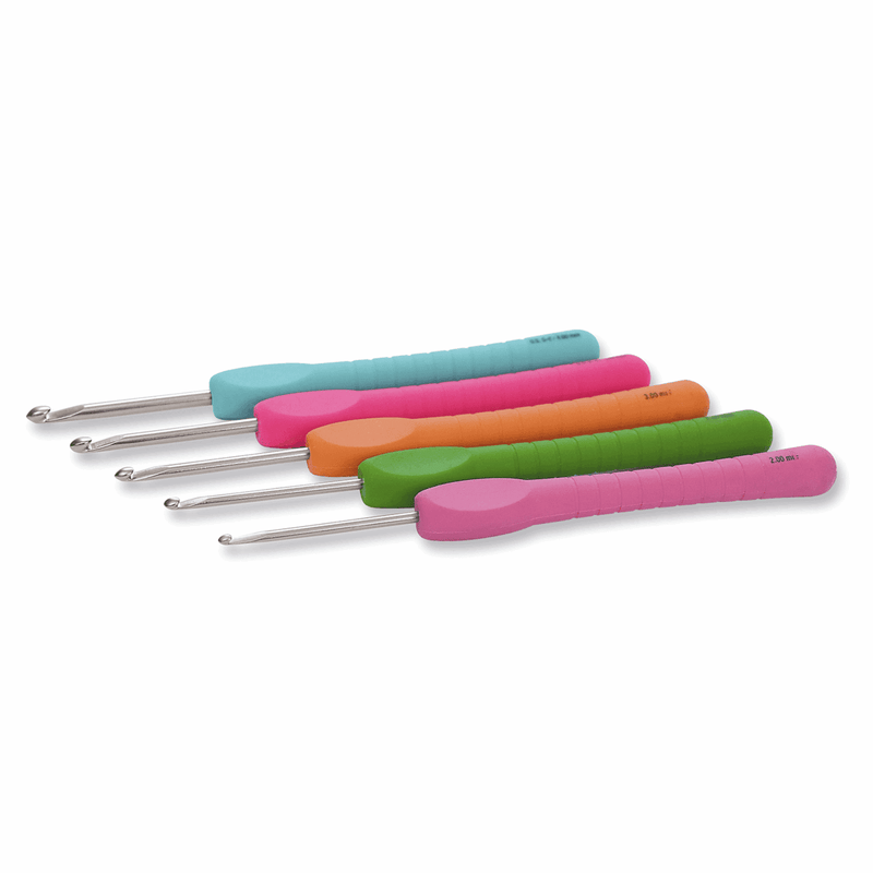 Pony Easy Grip Crochet Hooks - Set of 5 (2.00 - 4.00mm)