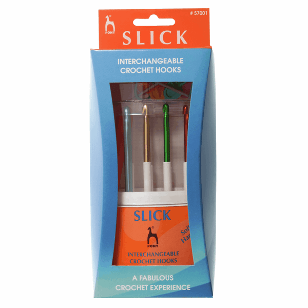 Pony "Slick" Interchangeable Soft Handle Crochet Hooks - Set of 8