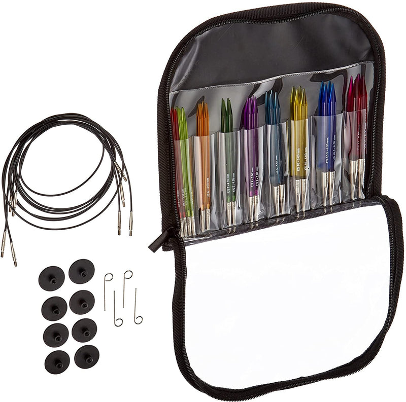 Premier Acrylic Interchangeable Knitting Needles - Deluxe Set of 9