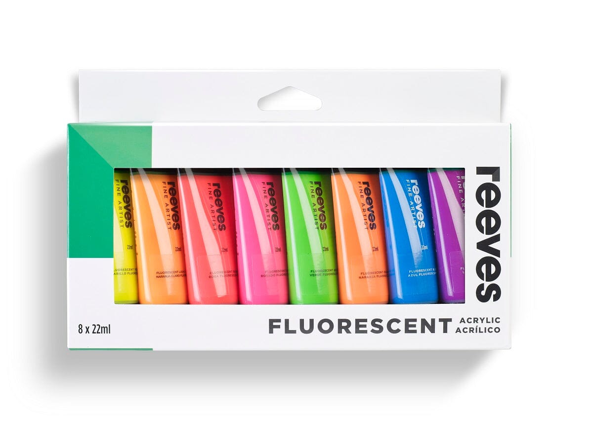 Reeves Artists' Acrylic Colour Paint - 8 x 22ml Tube Sets