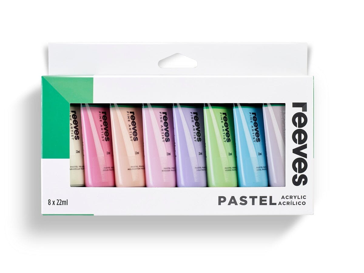 Reeves Artists' Acrylic Colour Paint - 8 x 22ml Tube Sets