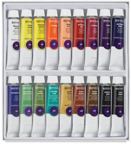 Reeves Artists' Oil Colour Paint - 10ml Tube Sets