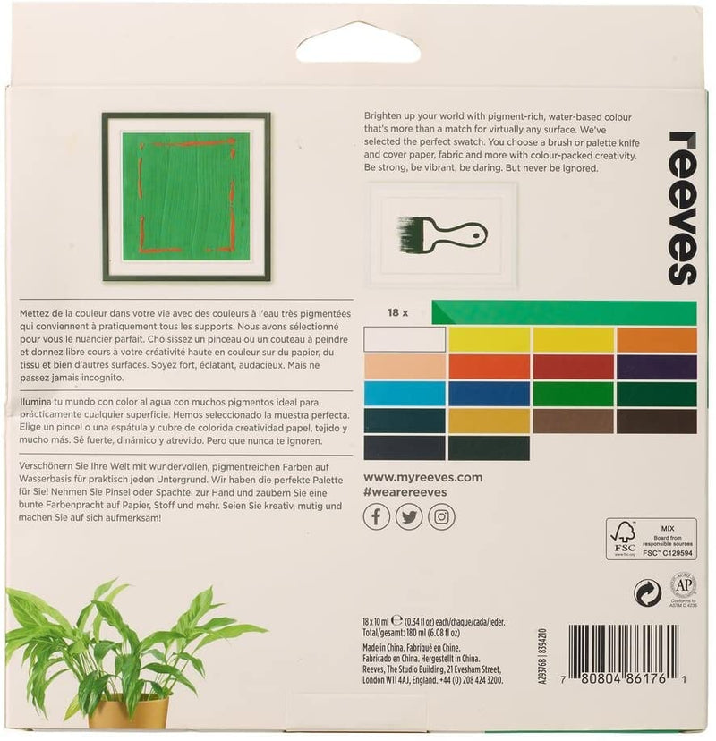 Reeves Artists' Oil Colour Paint - 10ml Tube Sets