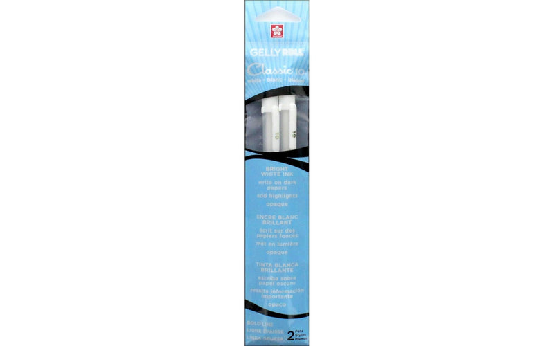 Sakura "Gelly Roll" Classic Gel Ink Pen - White - 2 Pack