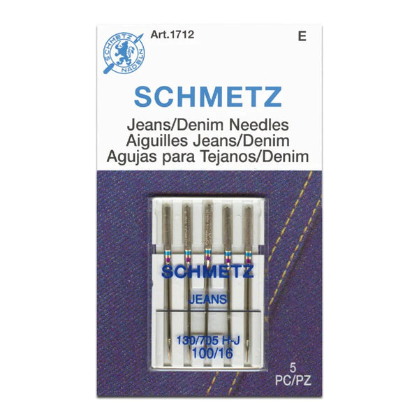 Schmetz "Jeans" Denim Sewing Machine Needles - 5 Pack - Choose Your Size
