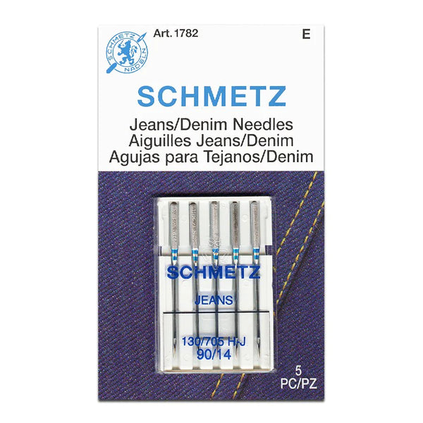 Schmetz "Jeans" Denim Sewing Machine Needles - 5 Pack - Choose Your Size