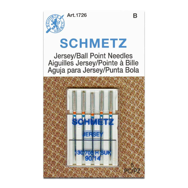 Schmetz "Jersey" Ball Point Sewing Machine Needles - 5 Pack - Choose Your Size