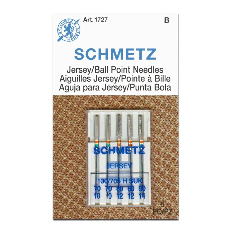 Schmetz "Jersey" Ball Point Sewing Machine Needles - 5 Pack - Choose Your Size