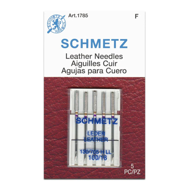 Schmetz "Leather" Heavy Duty Sewing Machine Needles - 5 Pack - Choose Your Size