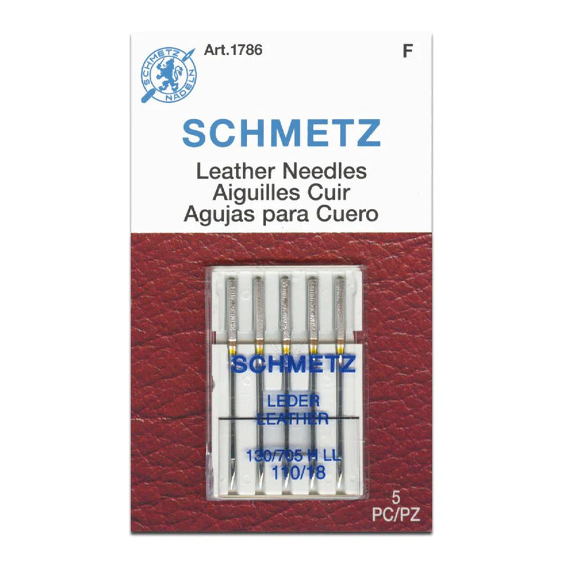 Schmetz "Leather" Heavy Duty Sewing Machine Needles - 5 Pack - Choose Your Size