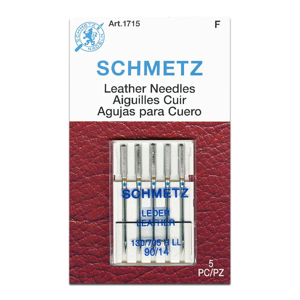 Schmetz "Leather" Heavy Duty Sewing Machine Needles - 5 Pack - Choose Your Size