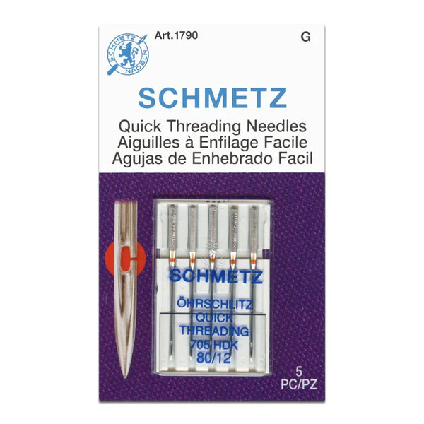 Schmetz "Quick Threading" Sewing Machine Needles - 5 Pack - Choose Your Size