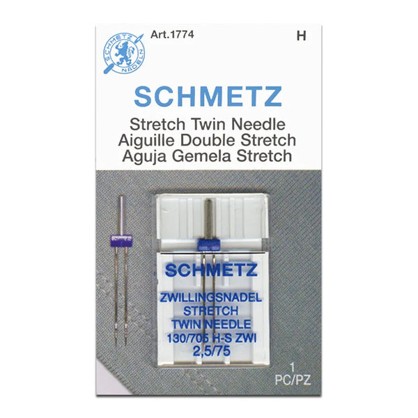 Schmetz "Stretch Twin" Sewing Machine Needles - 5 Pack - Choose Your Size