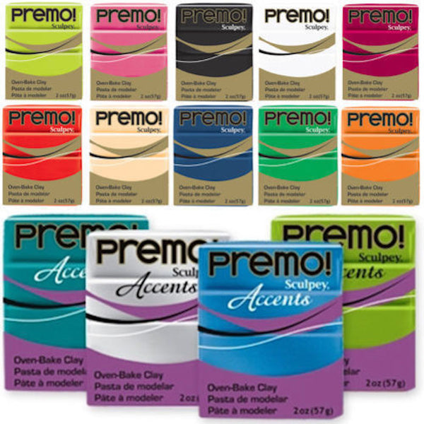 Sculpey Premo! & Premo Accents Polymer Modelling Clay - 5 Pack