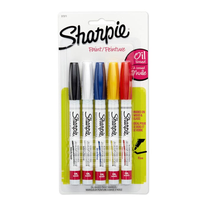 Sharpie Oil-based Paint Marker Fine Tip Pen - Set of 5 Primary Colours