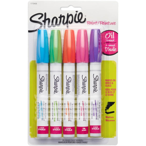 Sharpie Oil-based Paint Marker Medium Tip Pen - Set of 5 Colours