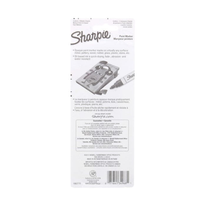 Sharpie Oil-based Paint Marker Medium Tip Pens Twin Pack - Gold/Silver