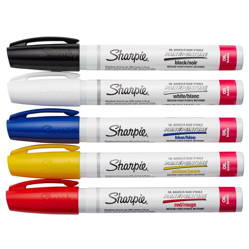 Sharpie Oil-based Paint Marker Medium Tip Pen - Set of 5 Colours