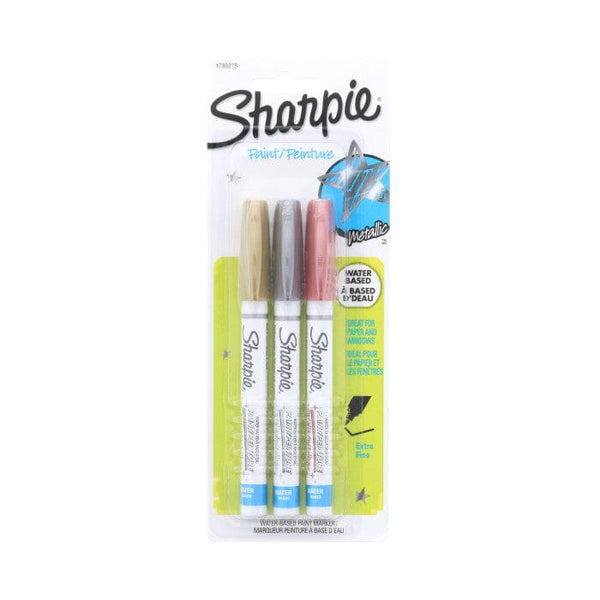 Sharpie Water-based Paint Marker Extra-Fine Tip Pen - Set of 3 Metallic Colours