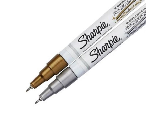 Sharpie Oil-based Paint Marker Extra-Fine Tip Pens Twin Pack - Gold/Silver