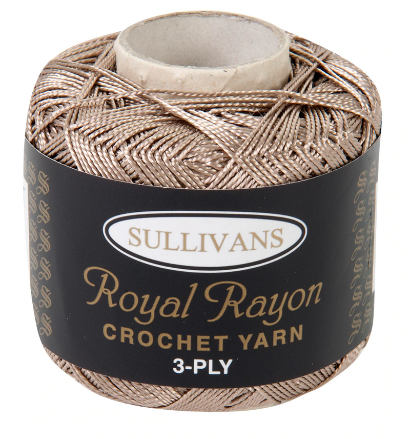 Sullivans 50g "Royal Rayon" 3-Ply Crochet Yarn - Choose Your Colour