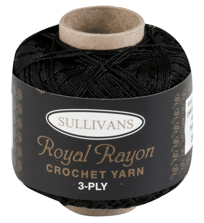 Sullivans 50g "Royal Rayon" 3-Ply Crochet Yarn - Choose Your Colour