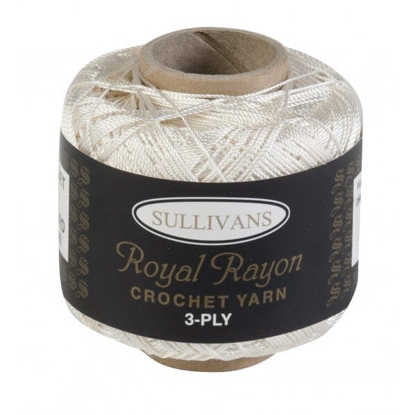 Sullivans 50g "Royal Rayon" 3-Ply Crochet Yarn - Choose Your Colour