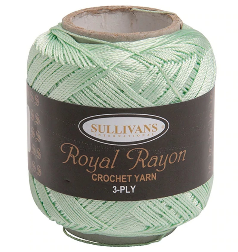 Sullivans 50g "Royal Rayon" 3-Ply Crochet Yarn - Choose Your Colour