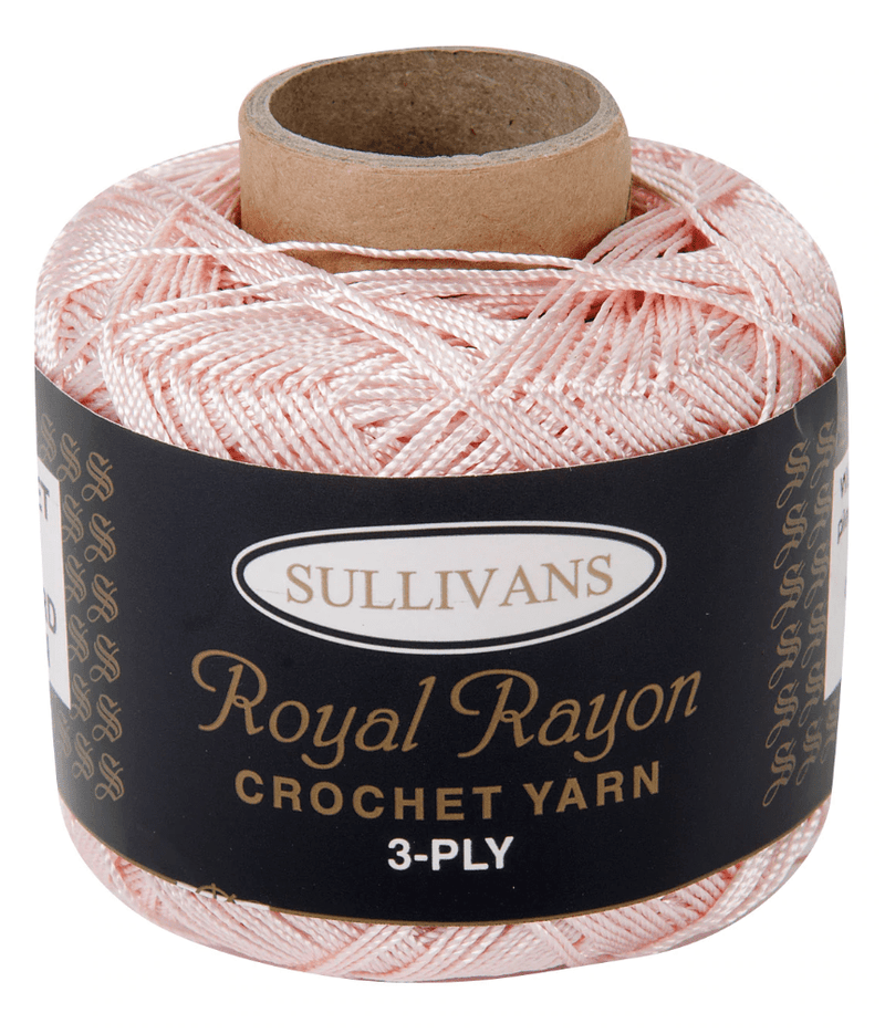 Sullivans 50g "Royal Rayon" 3-Ply Crochet Yarn - Choose Your Colour
