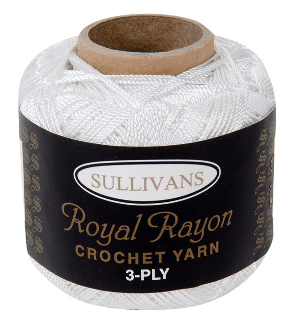 Sullivans 50g "Royal Rayon" 3-Ply Crochet Yarn - Choose Your Colour