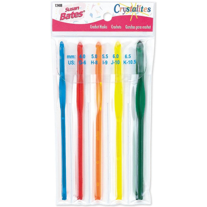 Luxite Lightweight Plastic Crochet Hooks, Susan Bates