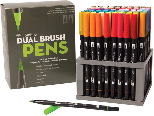 Tombow Dual Brush Pen Markers - Set of 96 w Stand