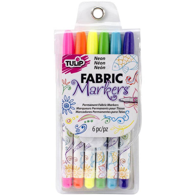 Tulip Fabric Markers Fine Tip 12pk, Assorted