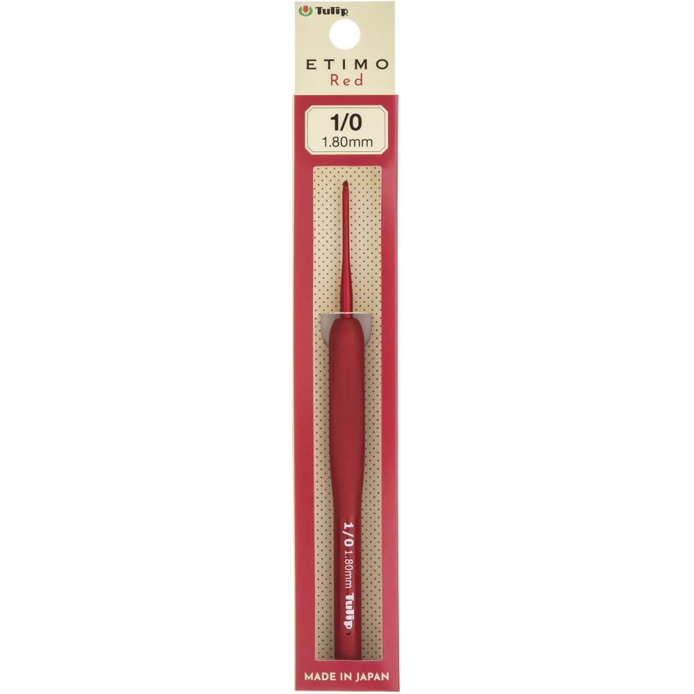 Tulip Etimo Red Cushion Grip Crochet Hook (Choose From 1.80mm - 6.50mm)