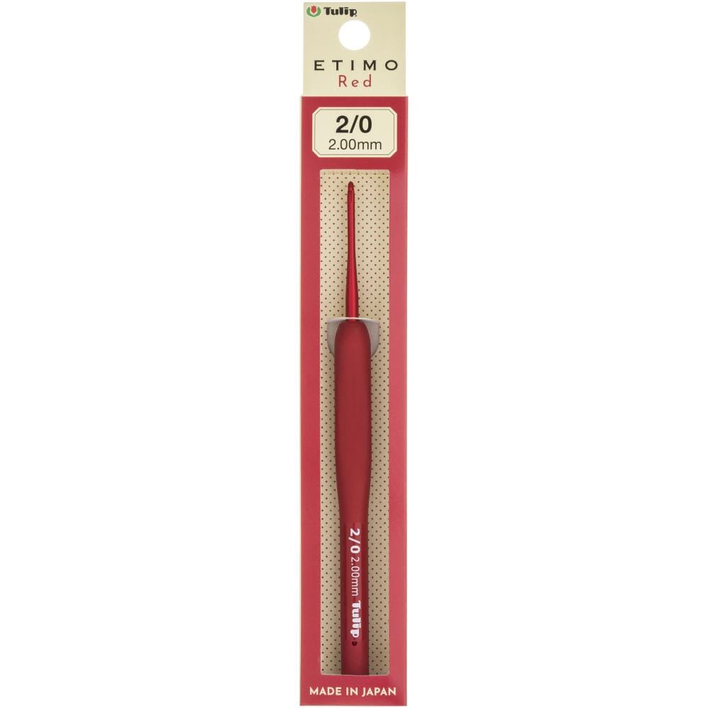 Tulip Etimo Red Cushion Grip Crochet Hook (Choose From 1.80mm - 6.50mm)