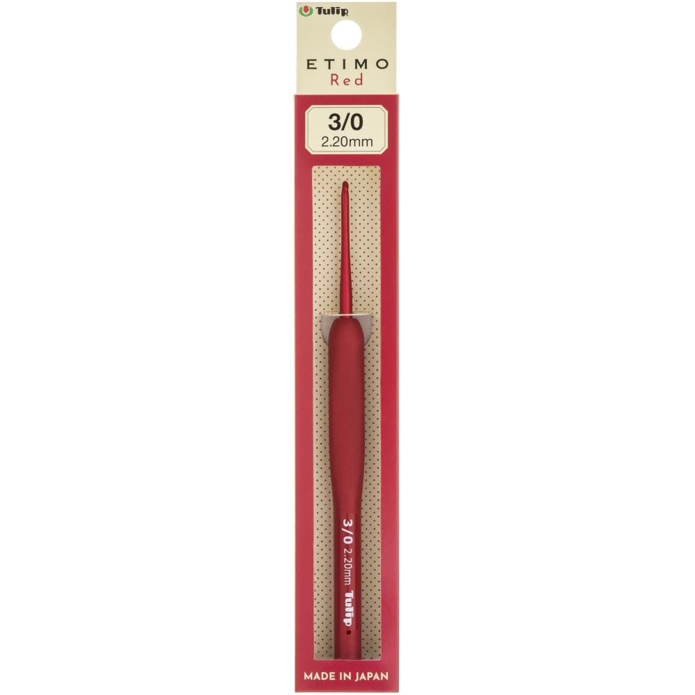 Tulip Etimo Red Cushion Grip Crochet Hook (Choose From 1.80mm - 6.50mm)