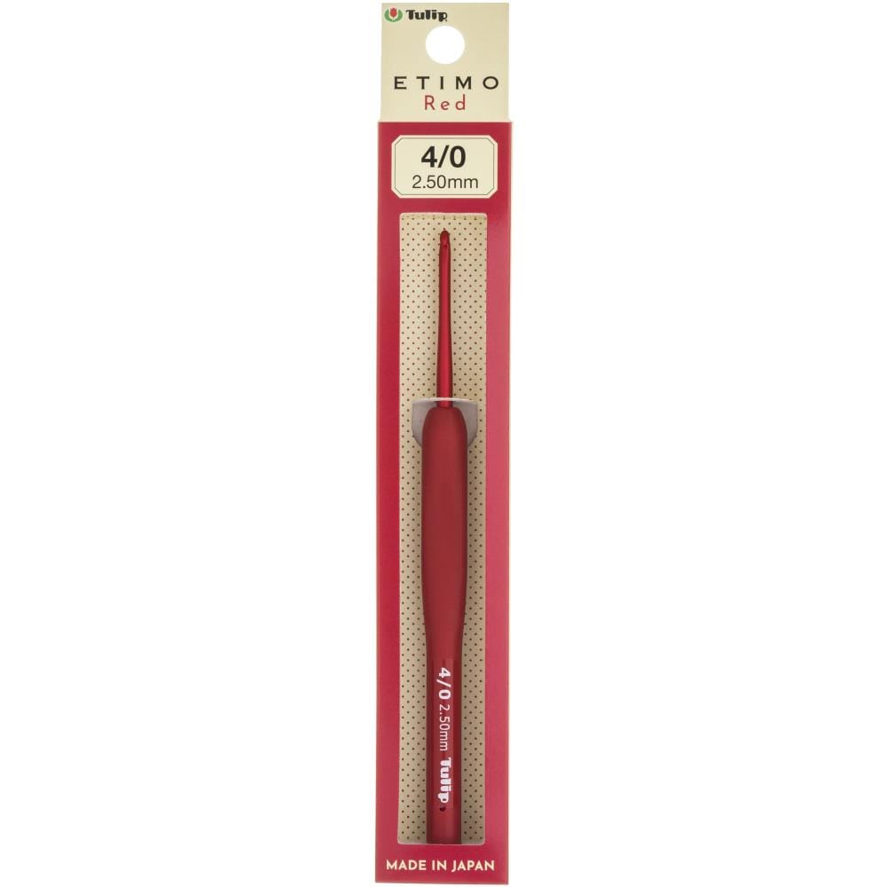 Tulip Etimo Red Cushion Grip Crochet Hook (Choose From 1.80mm - 6.50mm)