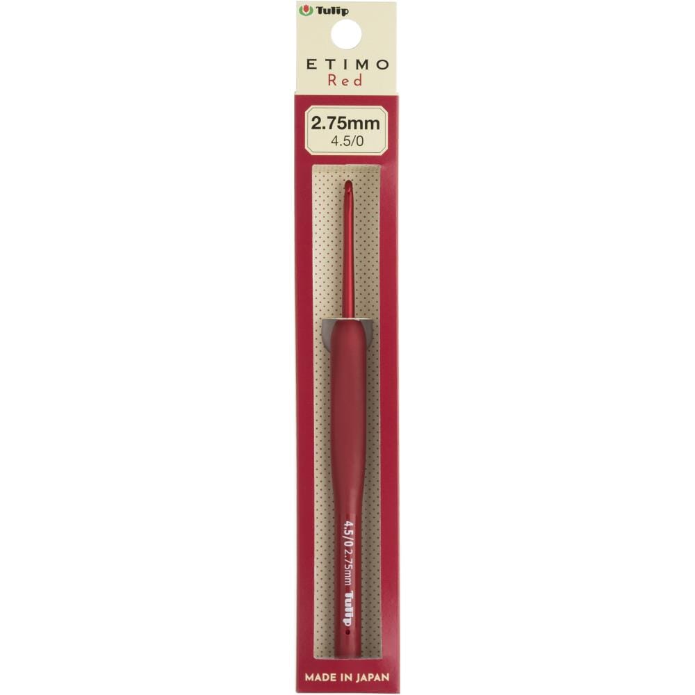 Tulip Etimo Red Cushion Grip Crochet Hook (Choose From 1.80mm - 6.50mm)