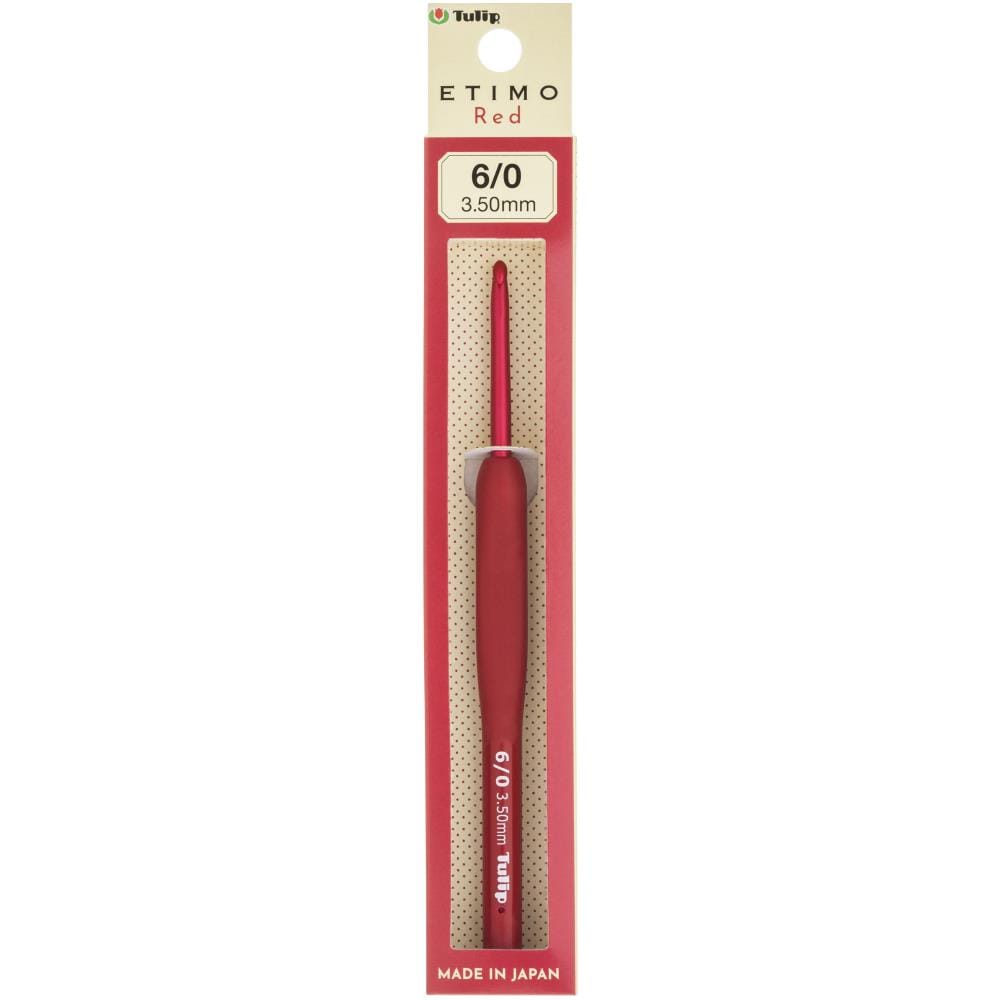 Tulip Etimo Red Cushion Grip Crochet Hook (Choose From 1.80mm - 6.50mm)