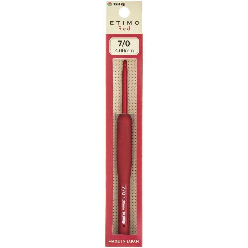 Tulip Etimo Red Cushion Grip Crochet Hook (Choose From 1.80mm - 6.50mm)