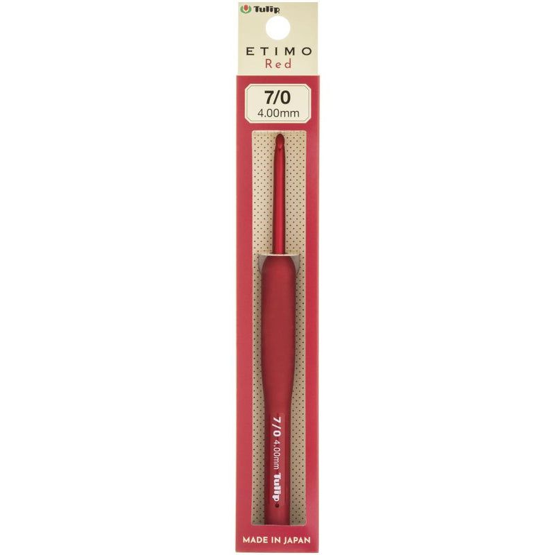 Tulip Etimo Red Cushion Grip Crochet Hook (Choose From 1.80mm - 6.50mm)